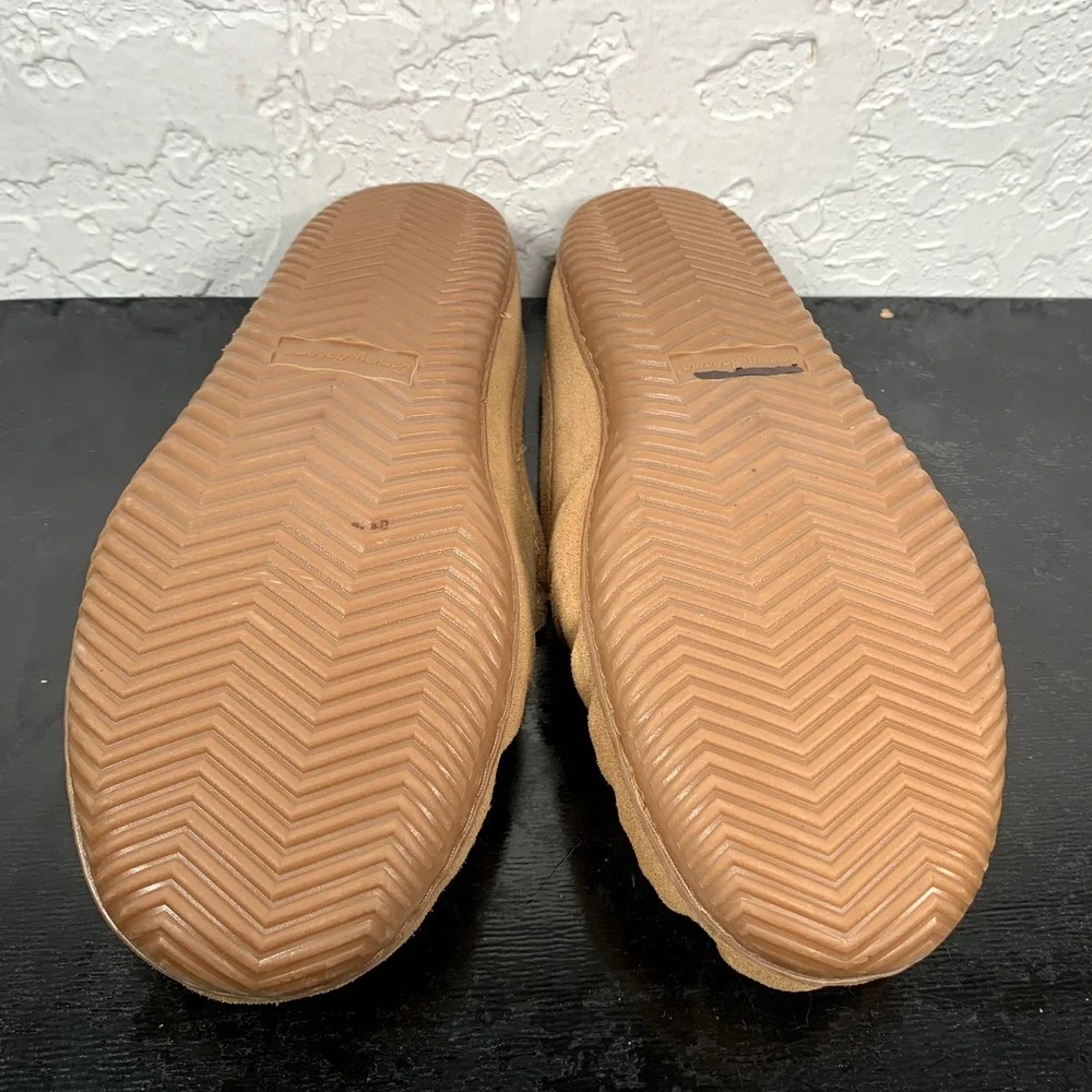 Tommy Bahama Slip On Mens Size 9 Tan Brown Faux Fur Comfort Shoes‎ TB6102S